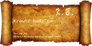 Kreutz Beáta névjegykártya