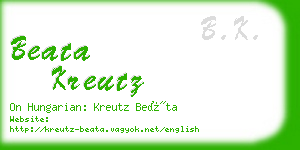 beata kreutz business card